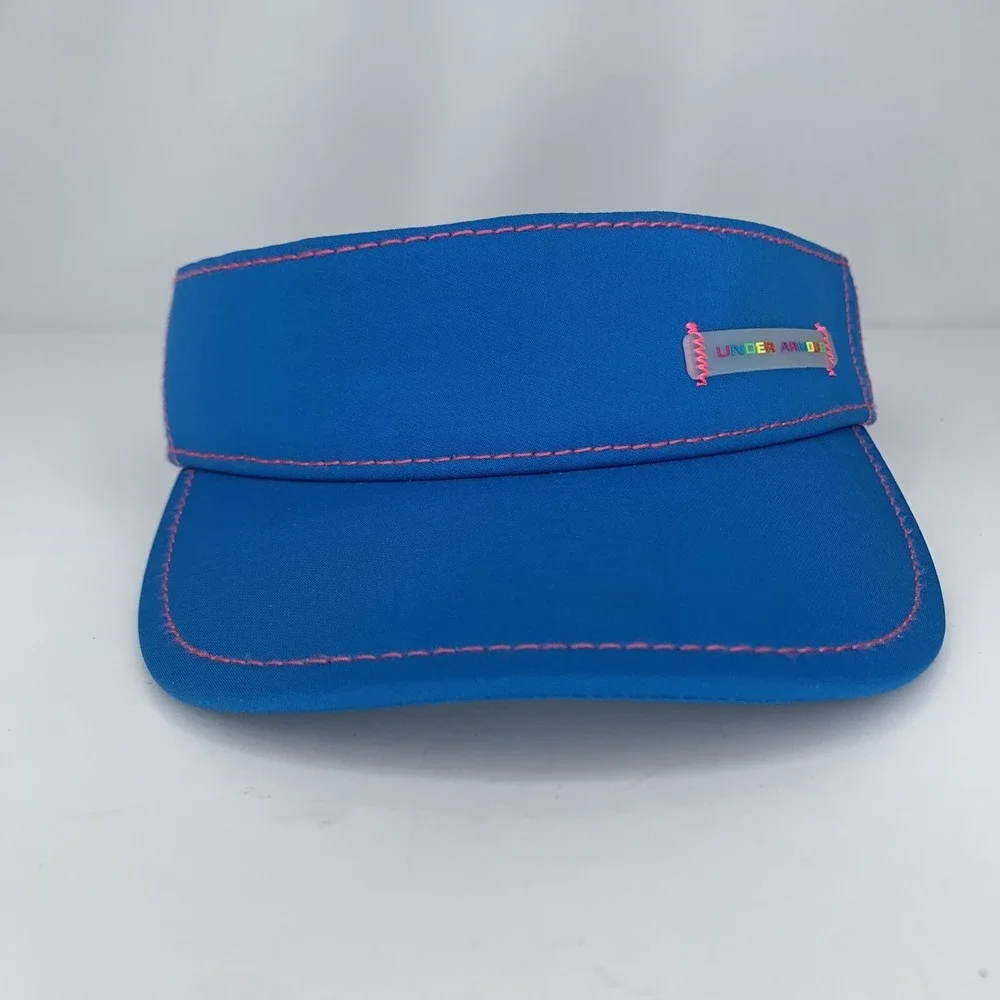 Under Armour Sun Visor Blue with Pink Stitching Youth Kids OSFA Hat